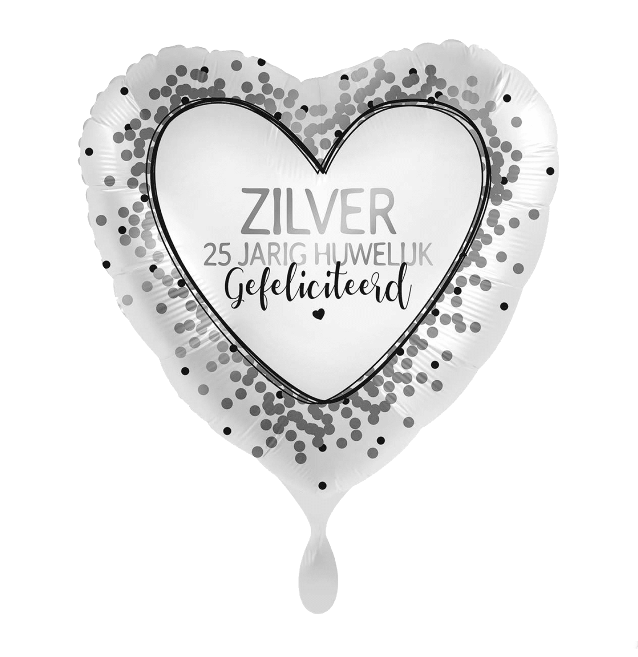 boter Vaardigheid Gewend Zilver - 25 jarig Huwelijk - Gefeliciteerd | BallonBox.nl
